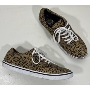 Vans Off The Wall Shoes Cheetah Animal Leopard Print Size Women's 9.5 Men's 8